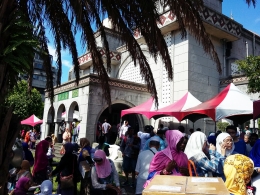 Suasana seusai shalat Ied di Taipei Grand Mosque (dokpri)