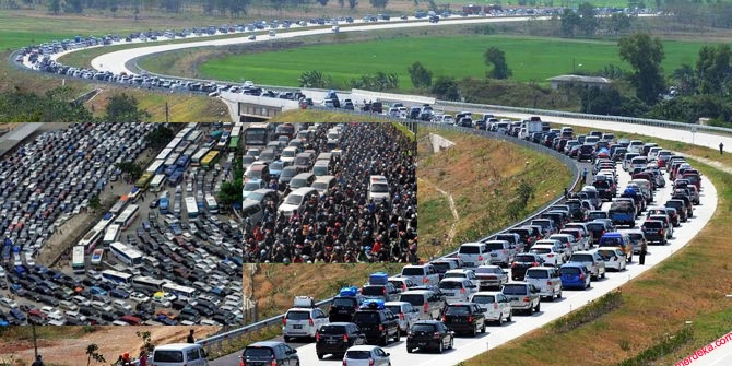 Kemacetan Sangat Parah di jalan Tol (Gambar : merdeka.com)