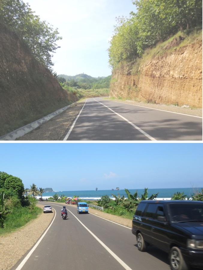 JLS melewati bukit dan pantai (koleksi pribadi)