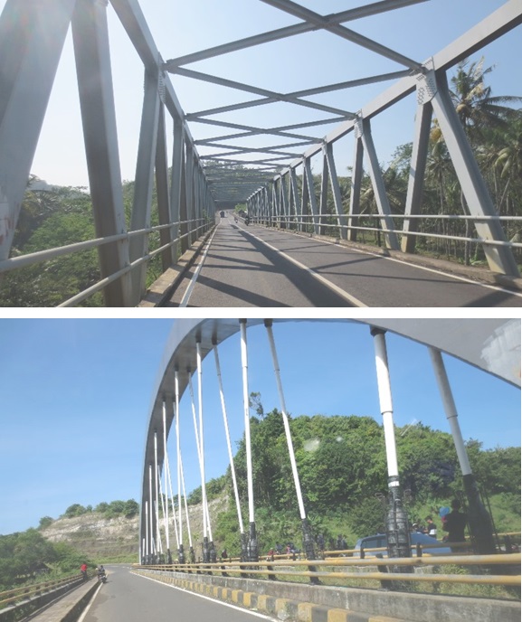 Jembatan bajulmati (bawah) dan sungai dekat Balekambang (atas) (koleksi pribadi)