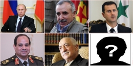 Rival politik Erdogan (dari kiri atas: Putin, Karaylin, Assad, El-Sisi, Gulen)
