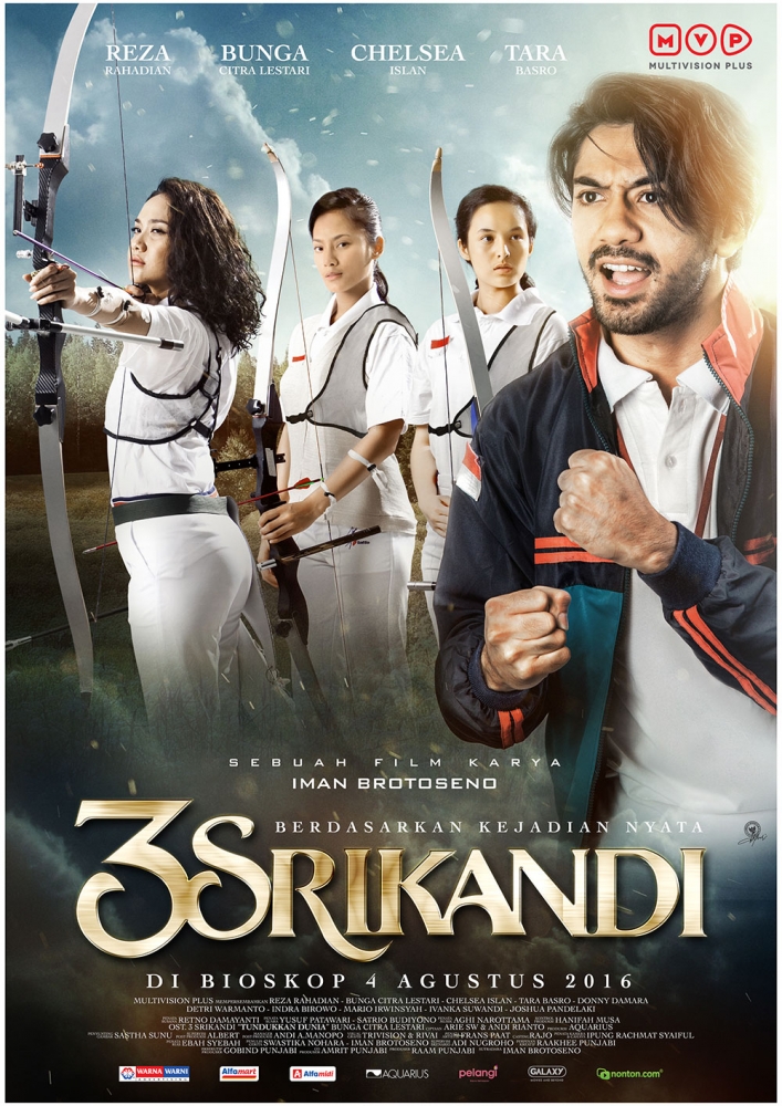Film 3Srikandi yang akan dirilis di bioskop-bioskop Indonesia mulai 4 Agustus 2016, diperankan BCL, Tara Basro, Chelsea Islan dan Reza Rahadian. (foto sumber: 21cineplex.com)