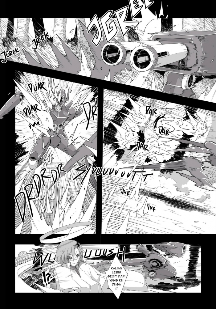 Salah satu adegan pertarungan di komik Only Human (Sumber Gambar: fan page Facebook @ONLYHUMANcomics)