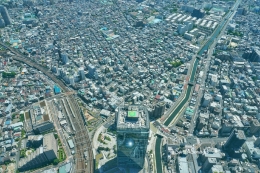 pemandangan Tokyo dari ketinggian 350 meter Tokyo Skytree (dokumentasi pribadi)
