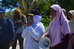 wakil walikota Bengkulu, Ibu Patriana Sosialinda saat membuka acara Find My Coral