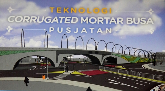 Grafis tiga dimensi fly over Antapani, Bandung. (Sumber: Balitbang Kementerian PUPR)