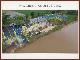 Proses pengerjaan Jembatan Apung di Cilacap. (Foto: Balitbang Kementerian PUPR)