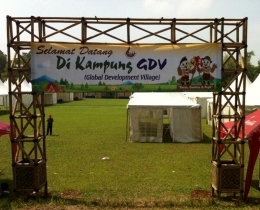 Area Global Development Village (GDV) dalam Jambore Nasional X-2016 yang sedang disiapkan. (Foto: ISJ)