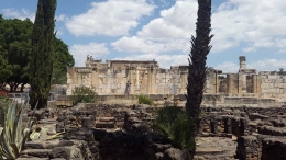 Sisa-sisa Sinagoga dan pemukiman kuno Kapernaum - dokpri