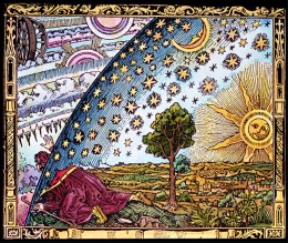 Alam semesta yang tidak ada batas. Gambar oleh Camille Flammarion