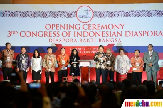Kongres Diaspora Indonesia 3, Jakarta, 12-14 Agustus 2015. (Sumber: http://www.merdeka.com)