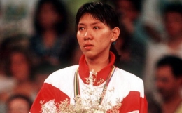 Susi Susanti pada Olimpiade Barcelona 1992. Foto : news.okezone.com