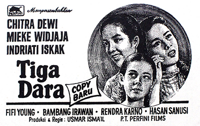 "Poster Tiga Dara hasil restorasi (sumber: Bernyanyi.com)"