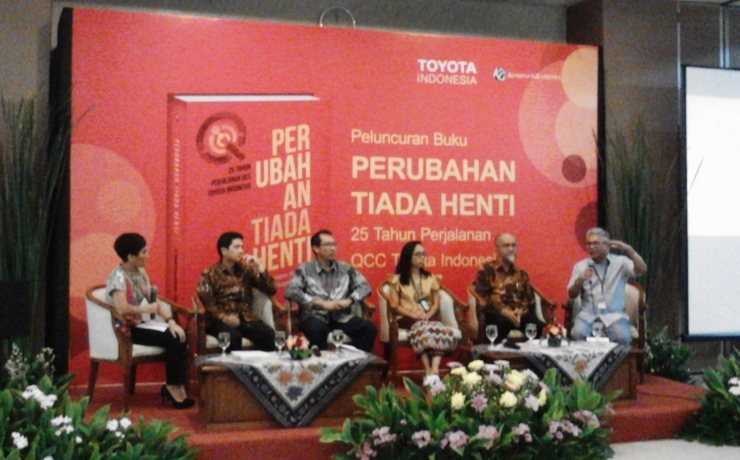 Peluncuran buku Perubahan Tiada Henti 25 Tahun Perjalanan QCC Toyota Indonesia.