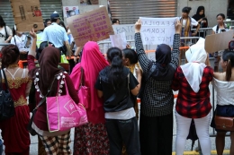 Sebagian peserta aksi solidaritas BMI Hong Kong. Foto:KKIHK