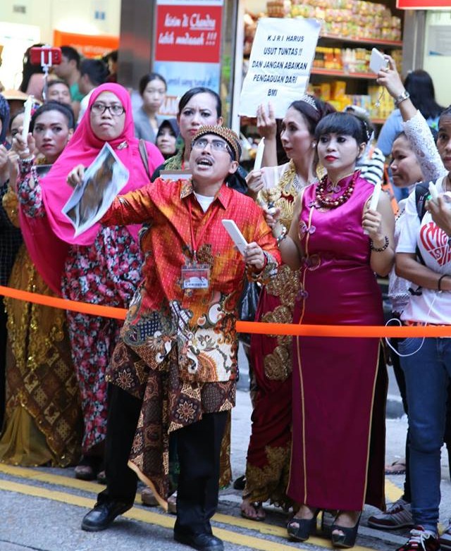 Sebagian peserta aksi solidaritas BMI Hong Kong. Foto:KKIHK