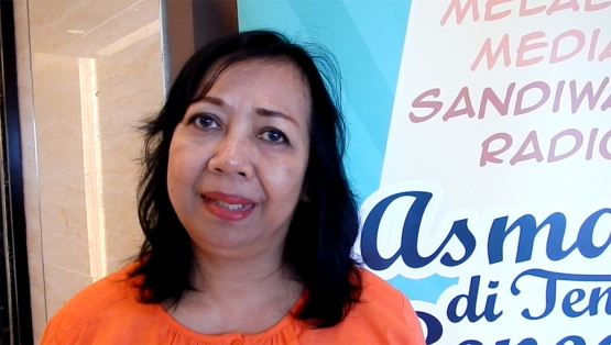 Ivone Rose, pengisi suara tokoh Nyi Lurah untuk sandiwara radio 'Asmara di Tengah Bencana'. (Foto: Gapey Sandy)