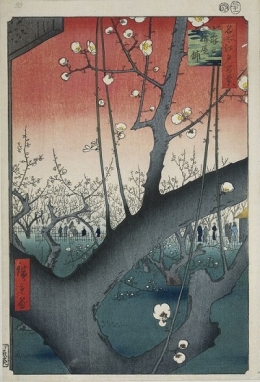 “The Plum Garden in Kameido”, karya Andō Hiroshige, 1857