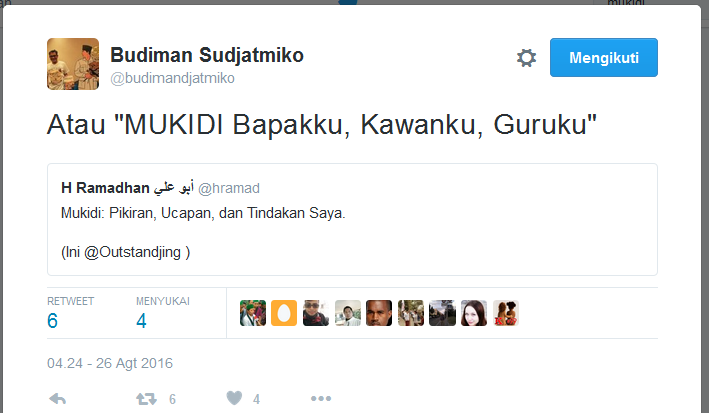 Politisi PDIP memplesetkan nama SOEKARNO menjadi MUKIDI (twitter.com/budimandjatmiko)