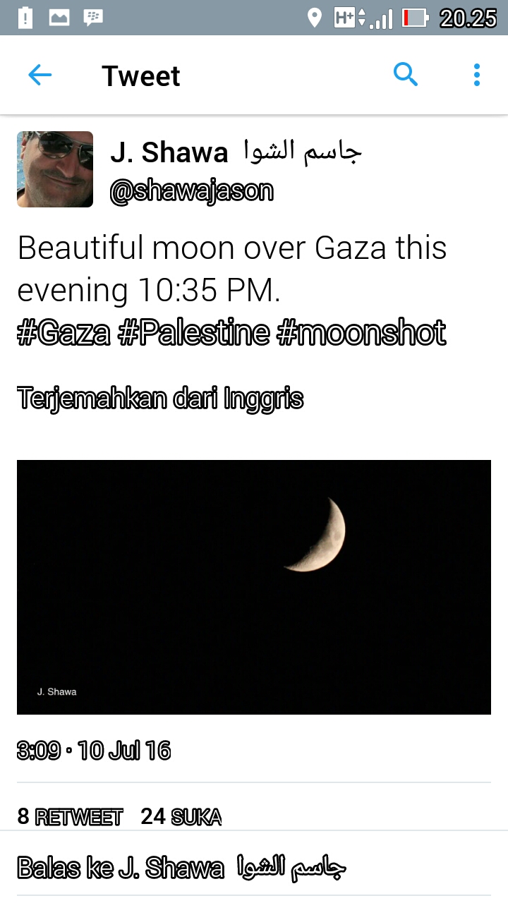 Bulan Sabit Di Gaza (Foto: @ShawaJason