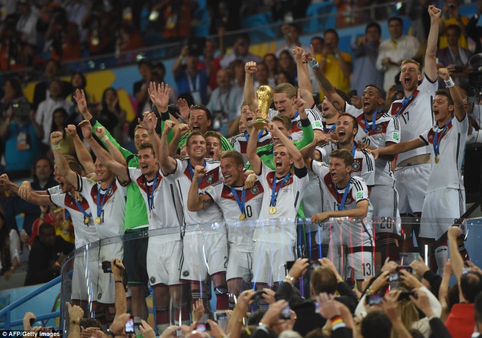 Jerman juara Piala Dunia 2014 Brazil / Sumber : Dailymail