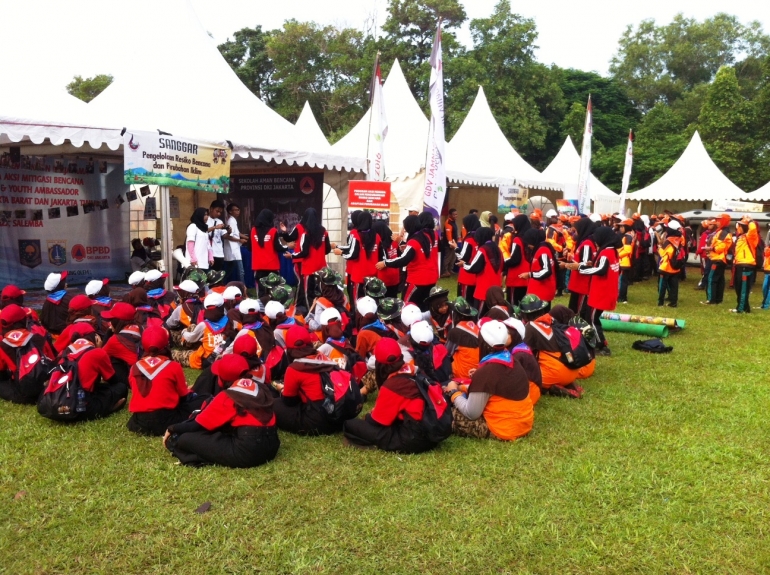 Suasana kegiatan di Kampung Global Development Village (GDV) pada Jambore Nasional X Gerakan Pramuka, baru-baru ini. (Foto: ISJ)