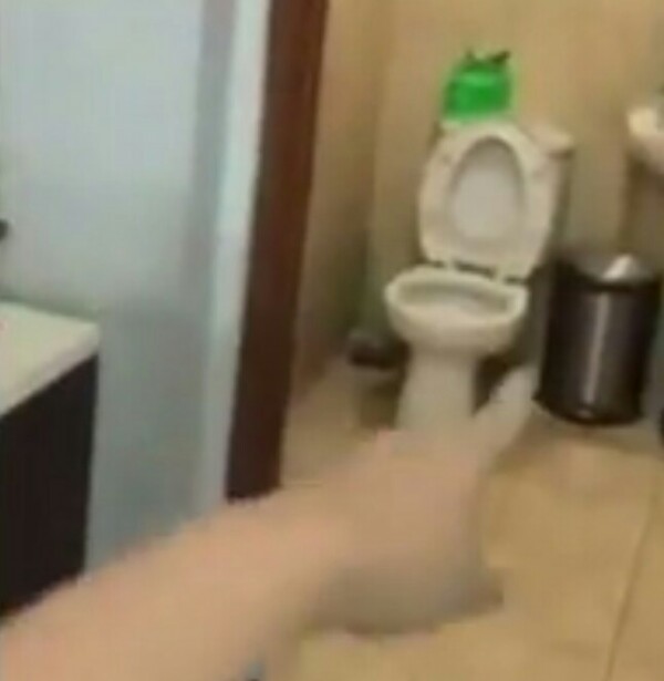 Ini toilet pengunjung di toko Tian Liong di Fatmawati, Jakarta Selatan, yang digunakan oleh karyawan toko itu untuk untuk merekam aktifitas pengunjung wanita dalam toilet dengan menyembunyikan HP-nya yang dalam keadaan Camera On dibalik tumpukan kain pel disudut toilet (Screenshot Video, dokpri)