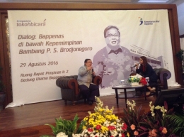 Dialog “Bappenas di Bawah Kepemimpinan Bambang P.S. Brodjonegoro” dimoderatori Liviana Cherlisa