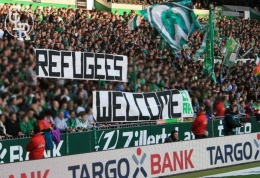 Aksi Solidaritas Pendukung Werder Bremen (sumber: Berlino Magazine)