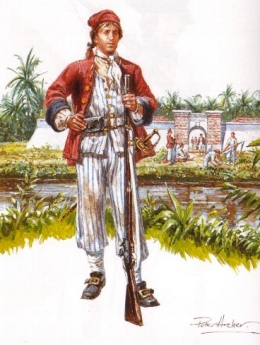 Tentara Inggris di Bengkulu abad 19 (kredit foto: wftw.nl)