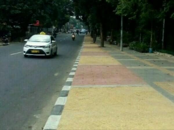 Pedestrian yang baru dibangun di kawasan Jatipadang, Jakarta Selatan. Foto 27 Agustus 2016 (dokpri)