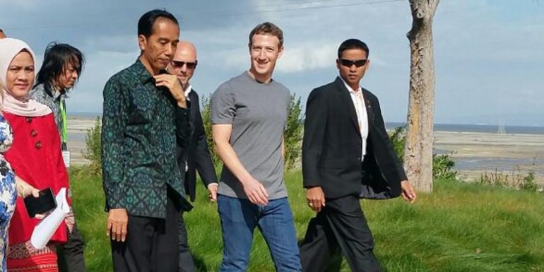 Jokowi Ketika Mengunjungi Kantor Facebook (Dok;Kompas.Com)