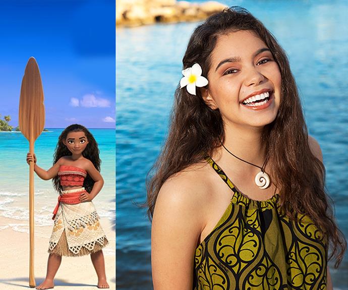 Pengisi suara Moana adalah juga putri pulau (gambar dari www.womansday.com.au) 