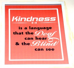 Salah satu poster yang dipajang di Deaf Cafe & Car Wash Fingertalk, Cinere. (Foto: Gapey Sandy)