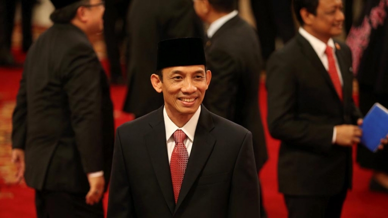 Arcandra Tahar saat diambil sumpah jabatan. print.kompas.com