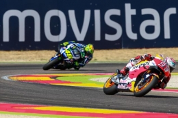 Marc Marquez vs Valentino Rossi GP Aragon 2016 (source: motogp.com)