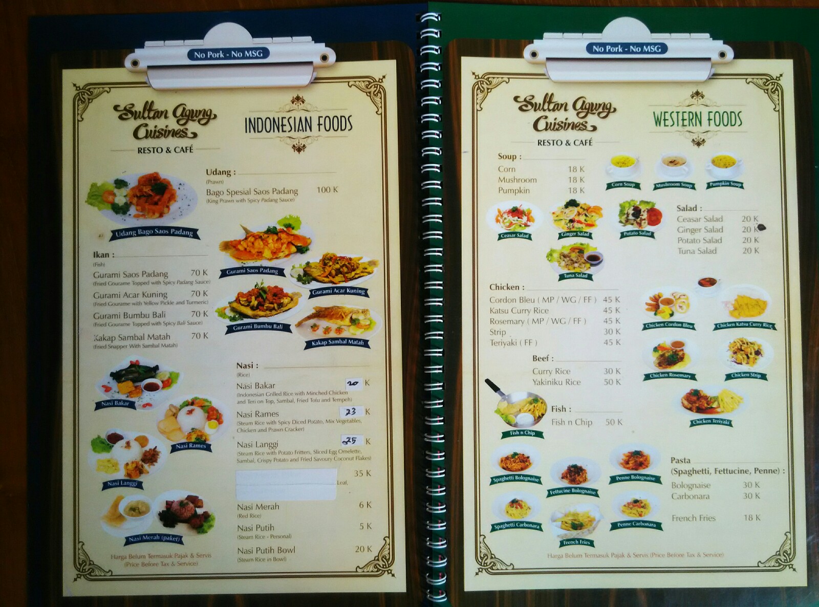 Menu Indonesian Food & Western Food tetanggaan (dok.pri)