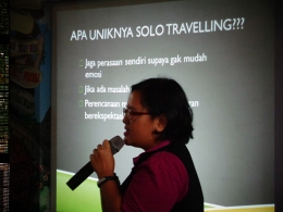 Giliran Atanasia Rian berbagi pengalaman sebagai Travel Blogger (Foto: @angtekkhun)
