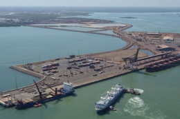 Pelabuhan Darwin yang disewakan kepada perusahaan Tingkon Landbridge Group selama 99 tahun. Photo : NT Government