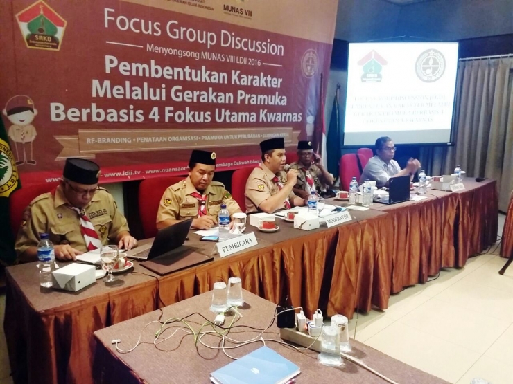 Suasana diskusi yang diselenggarakan Satuan Komunitas Pramuka Sekawan Persada Nusantara di Jakarta, 6 Oktober 2016. (Foto: Sako SPN)