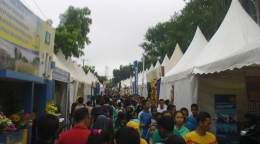 Masyarakat yang berkunjung ke stand pameran HUT Kota Prabumulih. Dokpri