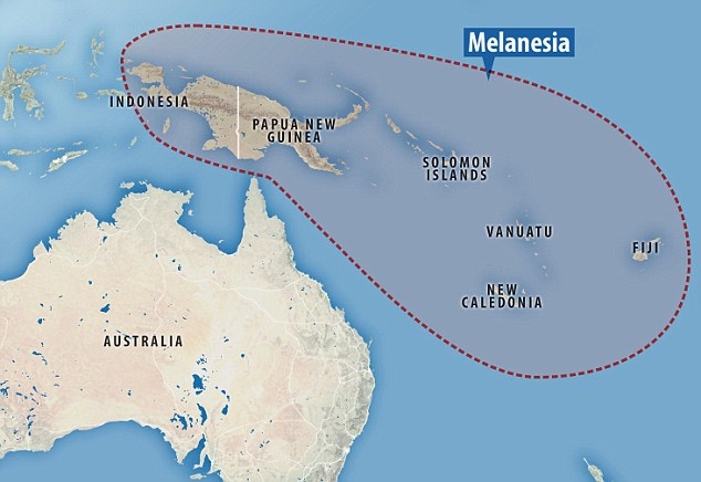 Orang Melanesia memiliki DNA langka selain Neandertal dan Desinovan. Sumber: www.dailymail.co.uk