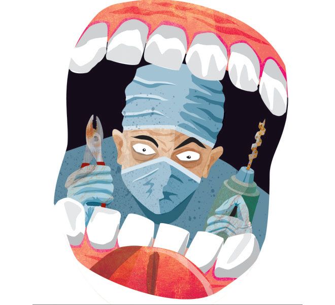 Rasa takut ke dokter gigi dipengaruhi oleh faktor genetik dan juga faktor lingkungan: Ilustrasi : www.dispatch.com