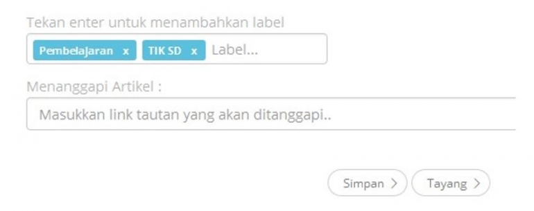 Gambar 34. Tombol Tayang untuk Publikasi Artikel