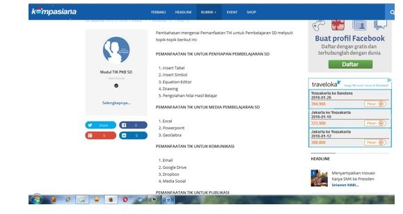 Gambar 36. Tampilan Artikel yang Terpublikasi