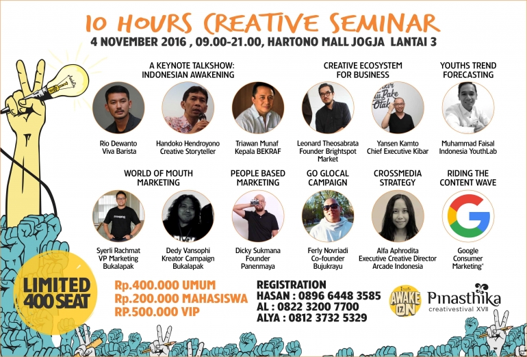 Pemateri Creative Seminar (Pinasthikafest.com)