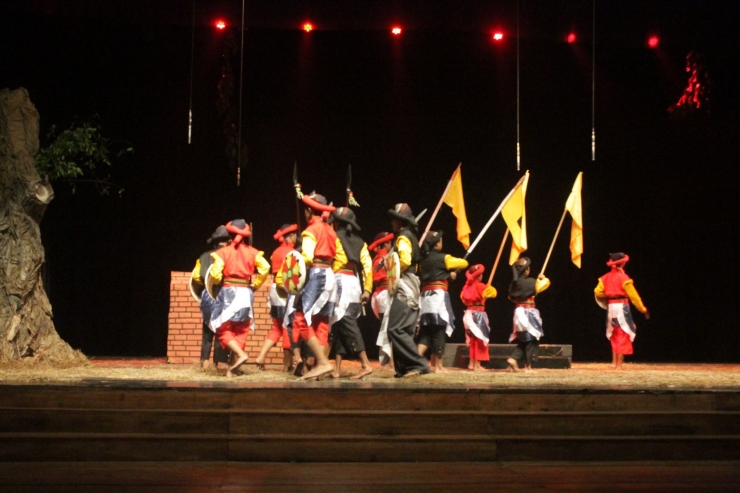Bagian pertunjukan Kethoprak Nyutra Budaya di Concert Hall Taman Budaya Yogyakarta