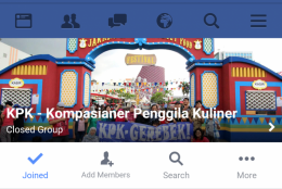 FB Komunitas Kompasianer Penggila Kuliner - screenshot