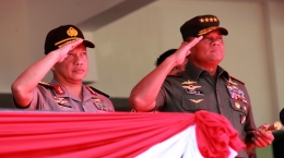 Dua Panglima pengawal Pancasila dan NKRI: Jenderal Tito Karnavian dan Jenderal Gatot Nurmantyo (Sumber: Puspen TNI)