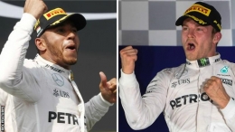 Lewis Hamilton (kiri) dan Nico Rosberg, kandidat juara dunia F1 2016/bbc.com